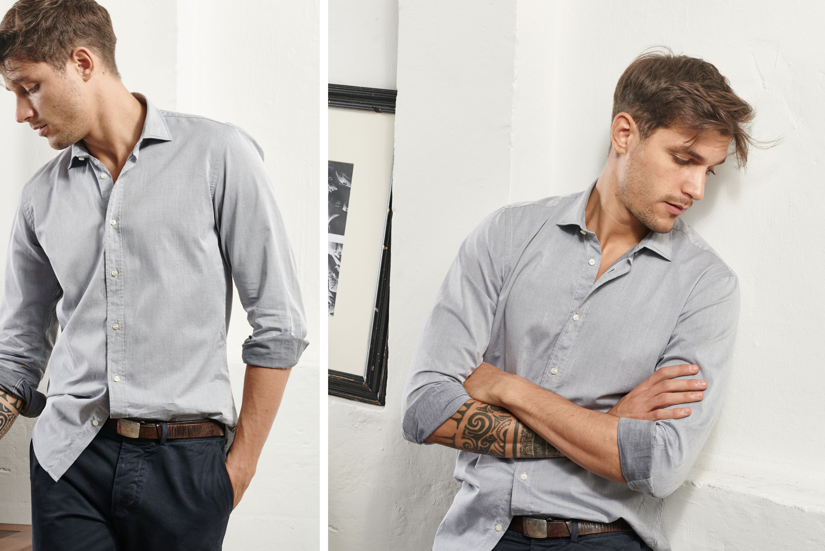camicia twill telablu
